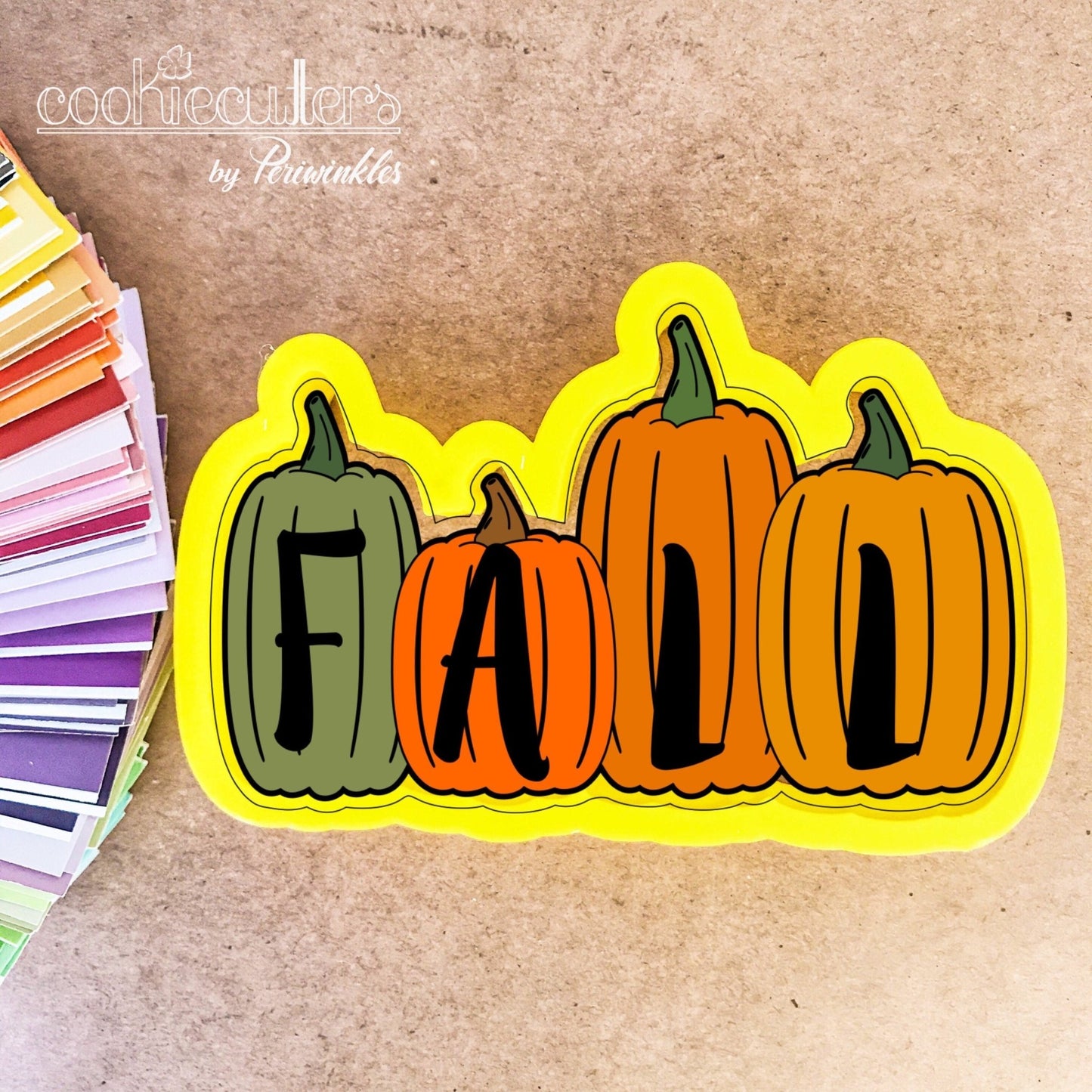 Pumpkins Fall Plaque Cookie Cutter - Periwinkles Cutters