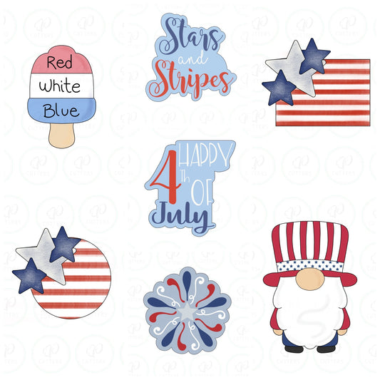 Red White and Blue Popsicle Cookie Cutter - Periwinkles Cutters
