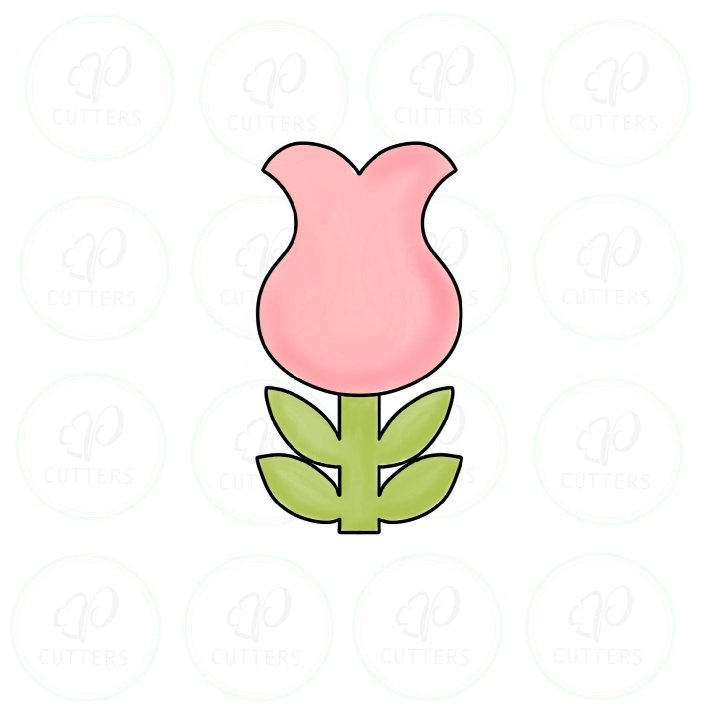 Rose Flower Cookie Cutter - Tulip Cookie Cutter - Periwinkles Cutters