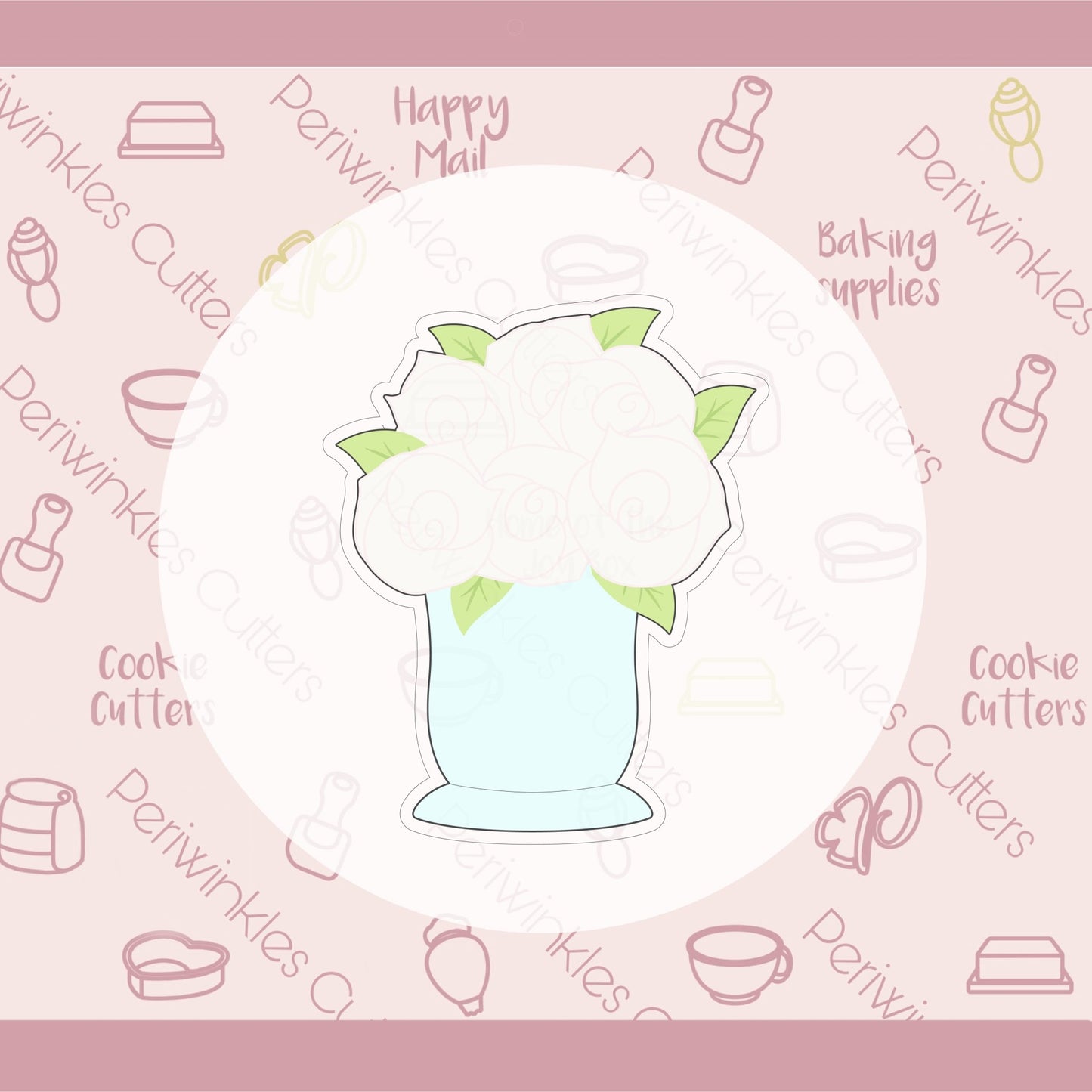 Roses Arrangement Cookie Cutter - Periwinkles Cutters