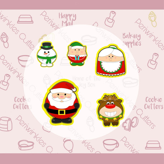 Round Santa Cookie Cutter - Periwinkles Cutters