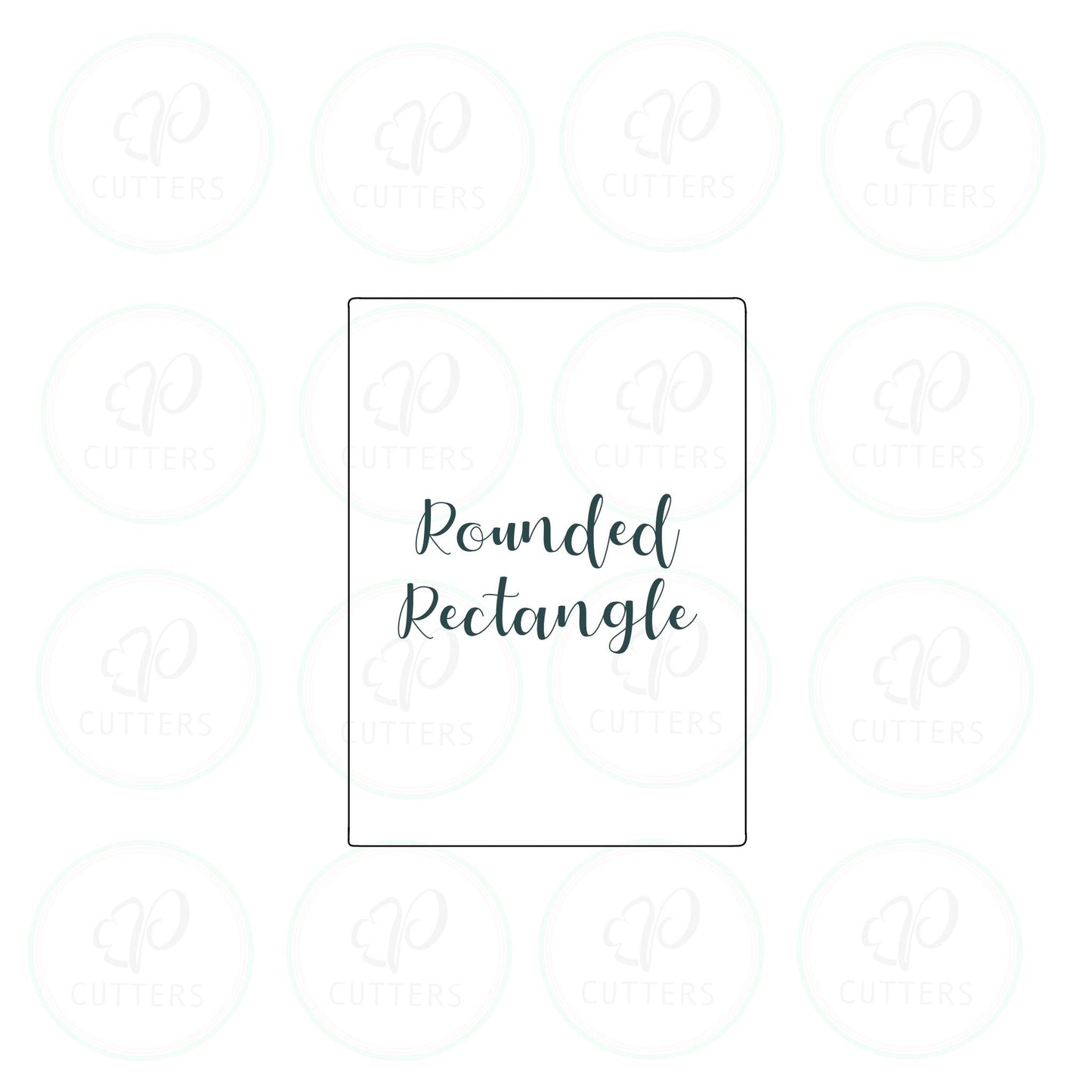 Rounded Corners Rectangle Cookie Cutter - Periwinkles Cutters