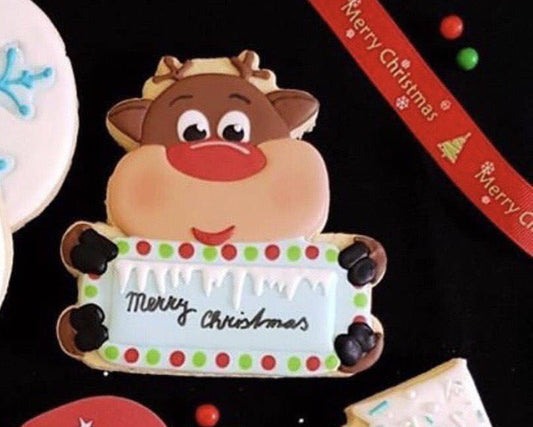 Rudolph Plaque Cookie Cutter - Periwinkles Cutters