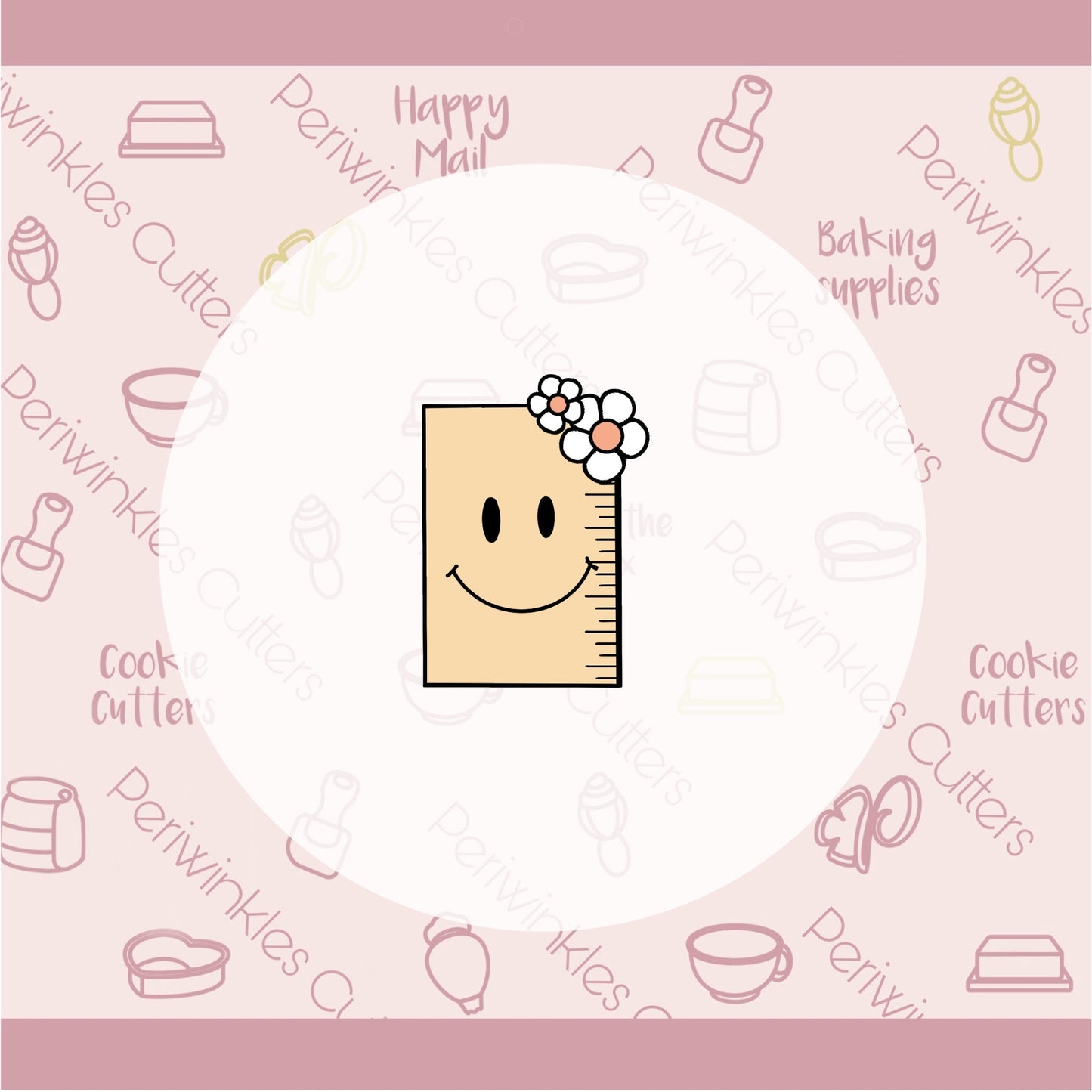 Ruler Daisy Cookie Cutter - Periwinkles Cutters