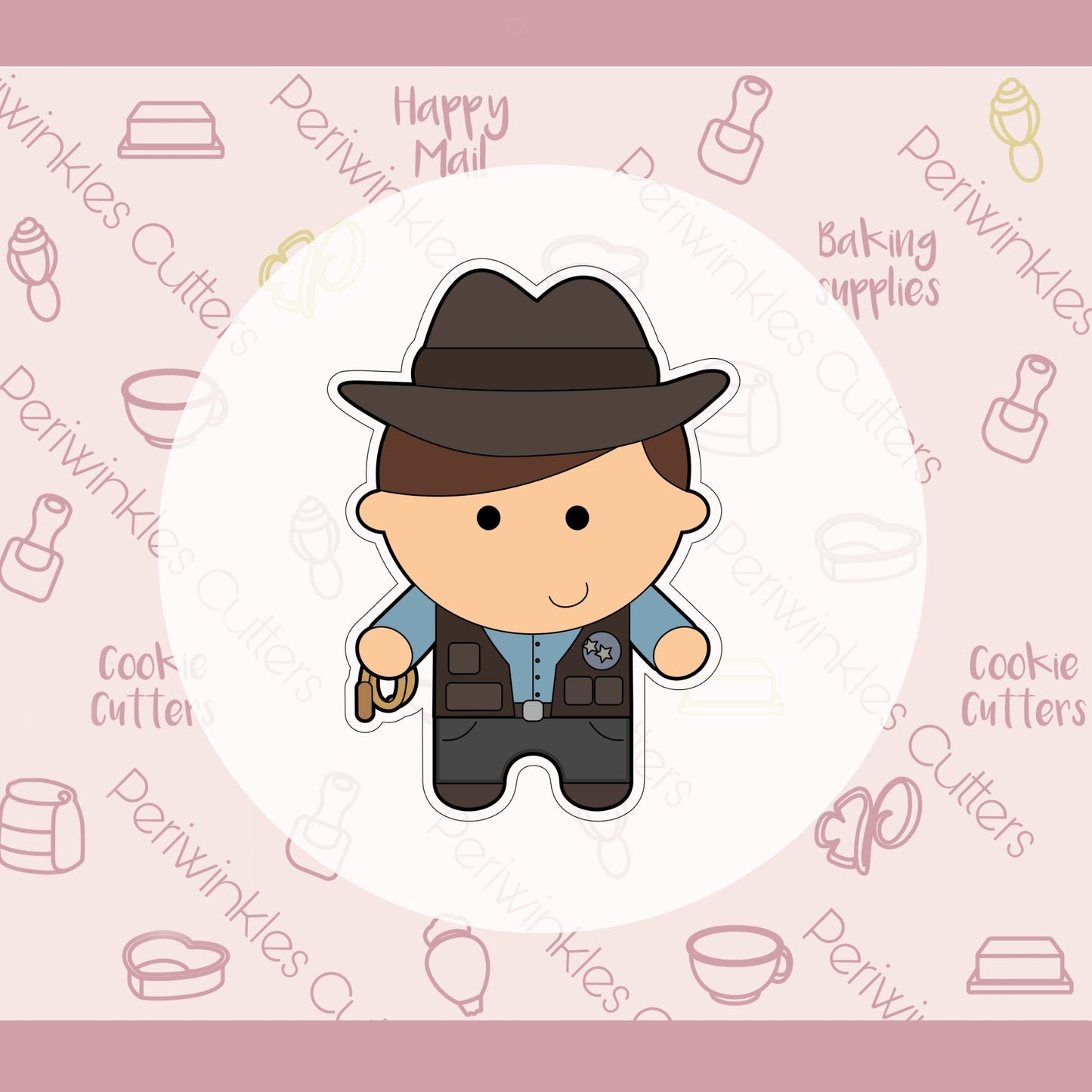 Safari Mike Cookie Cutter - Periwinkles Cutters