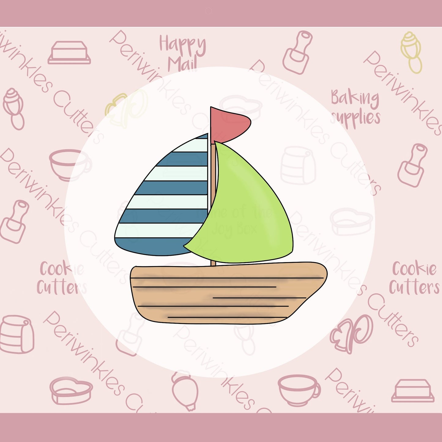 Sailboat 2020 Cookie Cutter - Periwinkles Cutters