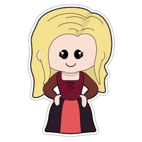 Sarah Witch Sister Cookie Cutter - Periwinkles Cutters