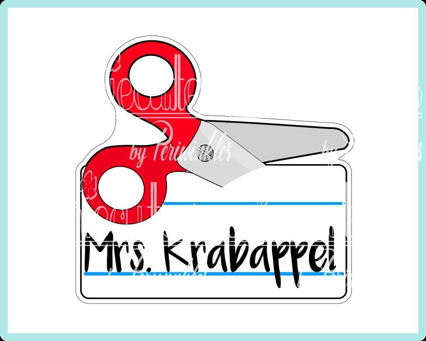 Scissors Plaque Cookie Cutter - Periwinkles Cutters