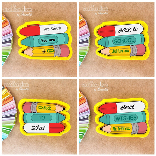 Sharpie Crayola Pencil Cookie Cutter - Periwinkles Cutters
