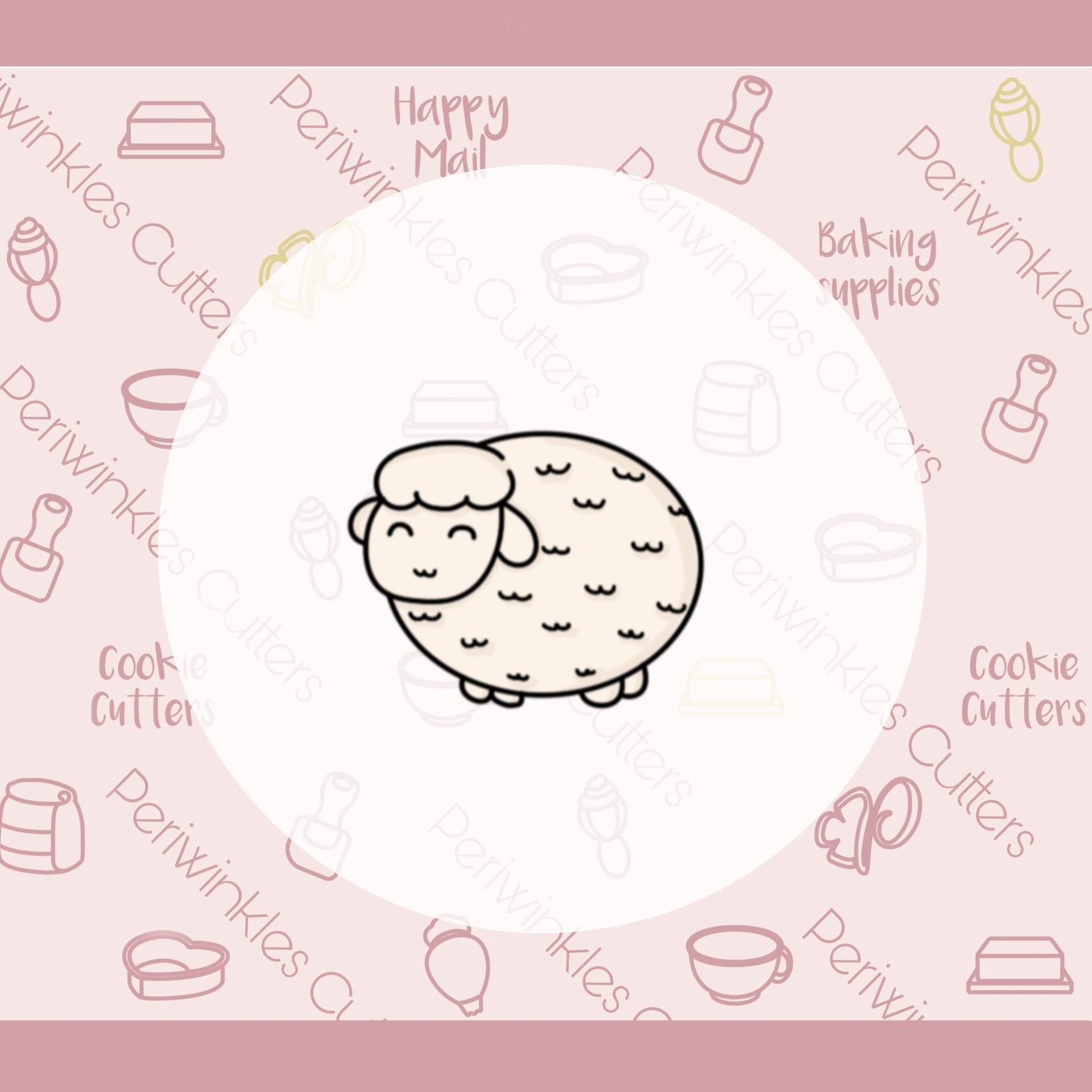 Sheep Tallish Cookie Cutter - Periwinkles Cutters