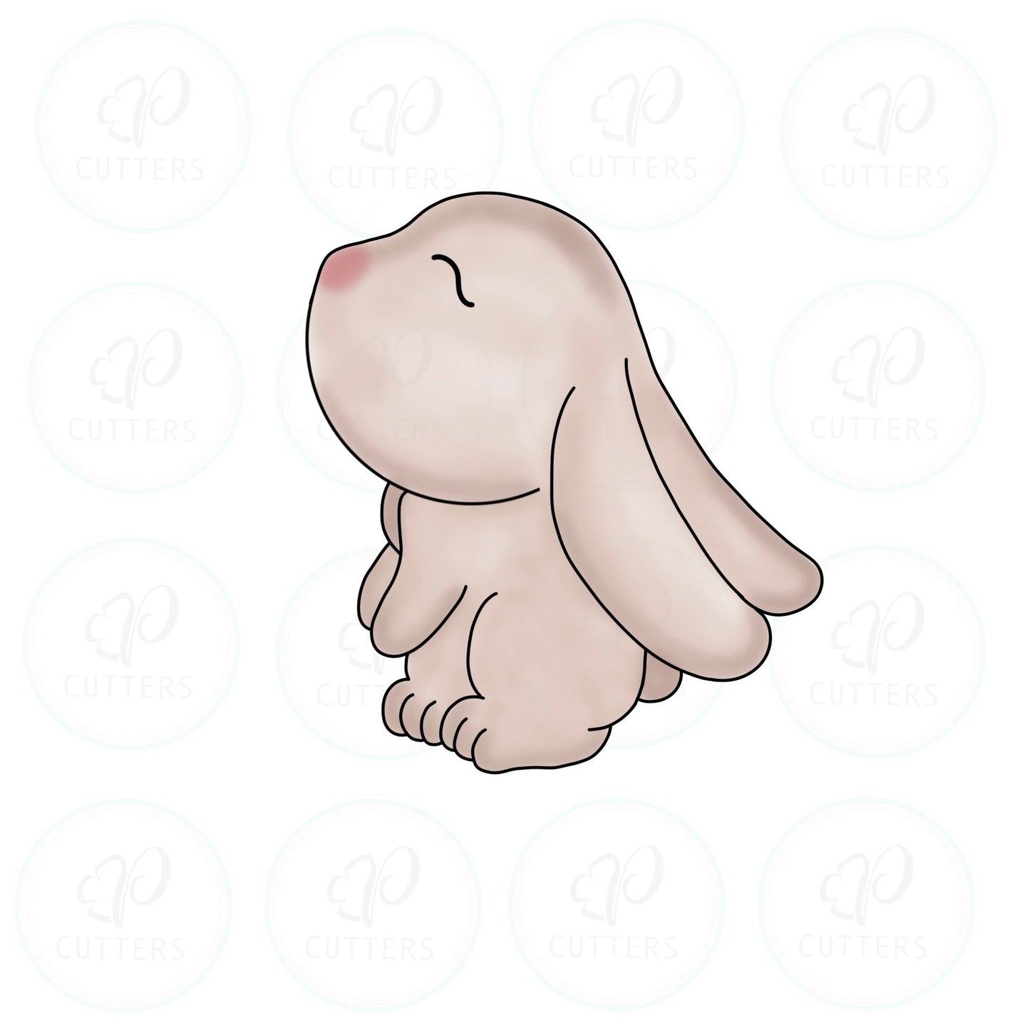 Silly Bunny Cookie Cutter - Silly Rabbit Cookie Cutter - Periwinkles Cutters