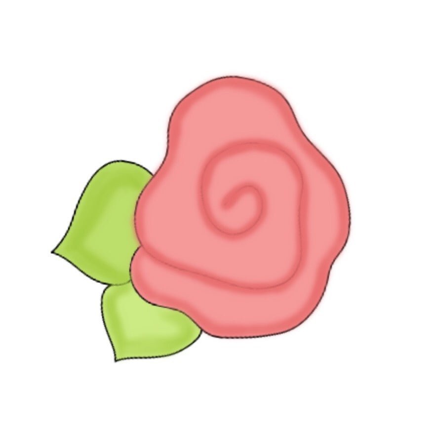 Single Rose Cookie Cutter - Flower Cookie Cutter - Periwinkles Cutters