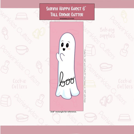 Skinny Ghost Cookie Cutter - Periwinkles Cutters Cookie Cutter