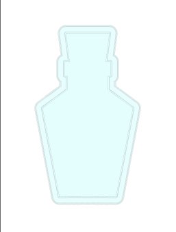 Skinny Perfume Bottle Cookie Cutter - Periwinkles Cutters