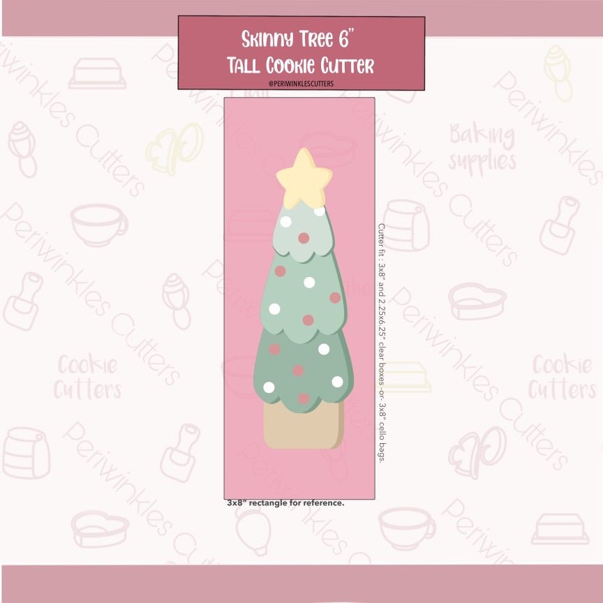 Skinny Tree Cookie Cutter - Periwinkles Cutters Cookie Cutter