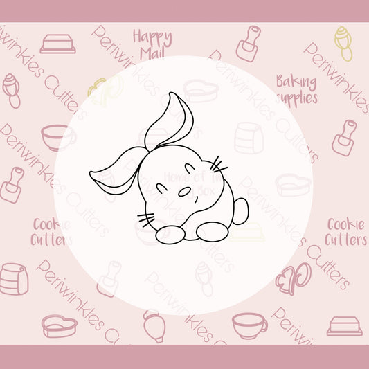 Sleepy Bunny Cookie Cutter - Periwinkles Cutters