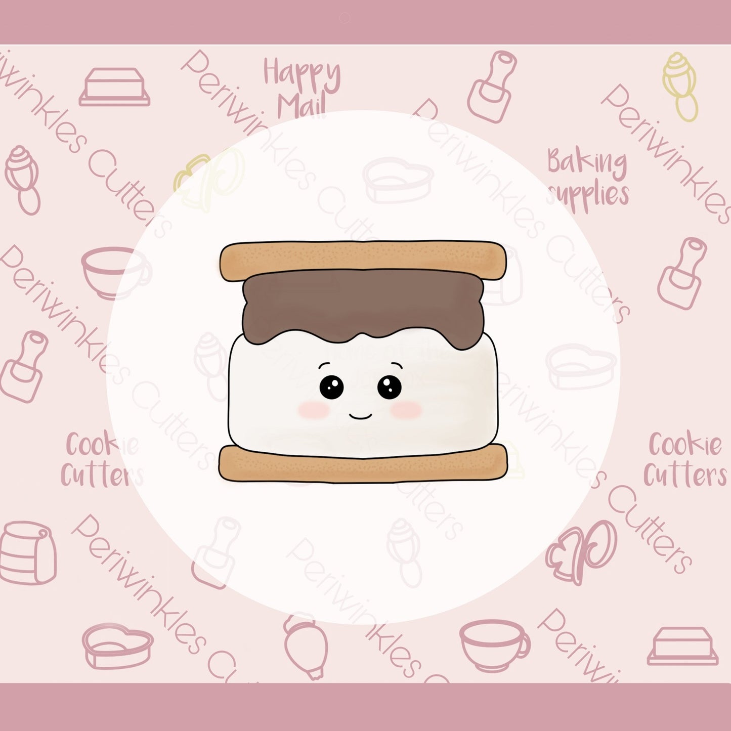 S'more Kawaii Cookie Cutter - Periwinkles Cutters