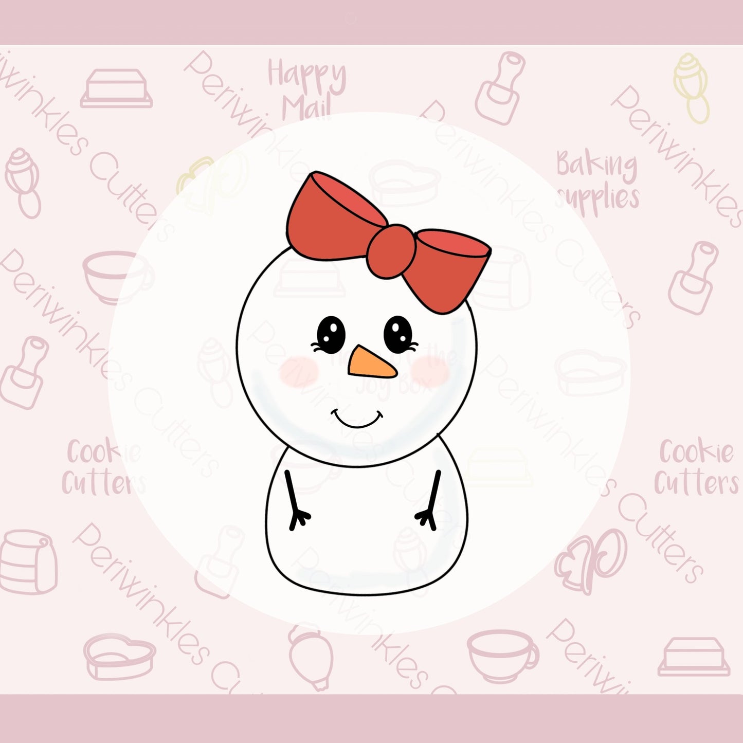 Snow Girl 2020 Cookie Cutter - Periwinkles Cutters