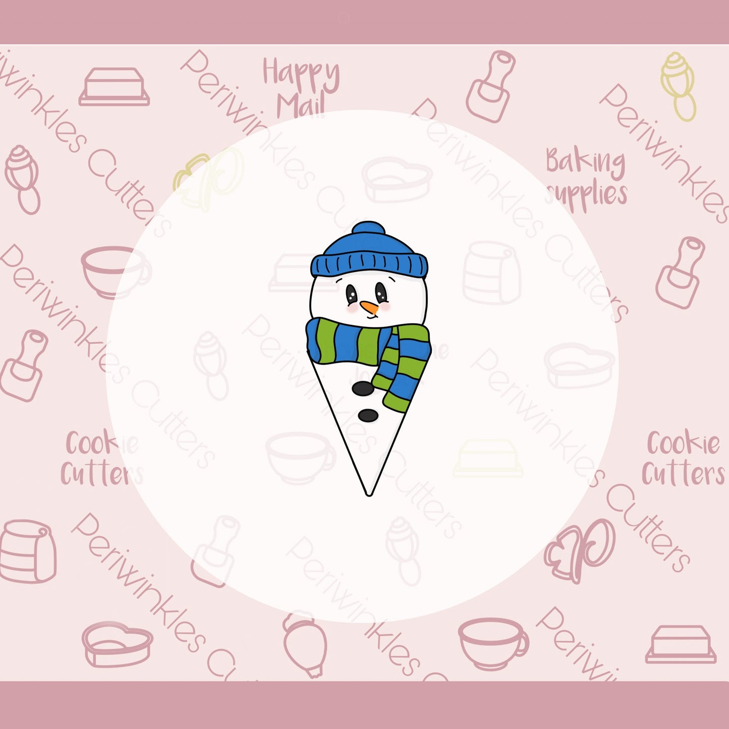 Snowman Platter Piece Cookie Cutter - Periwinkles Cutters