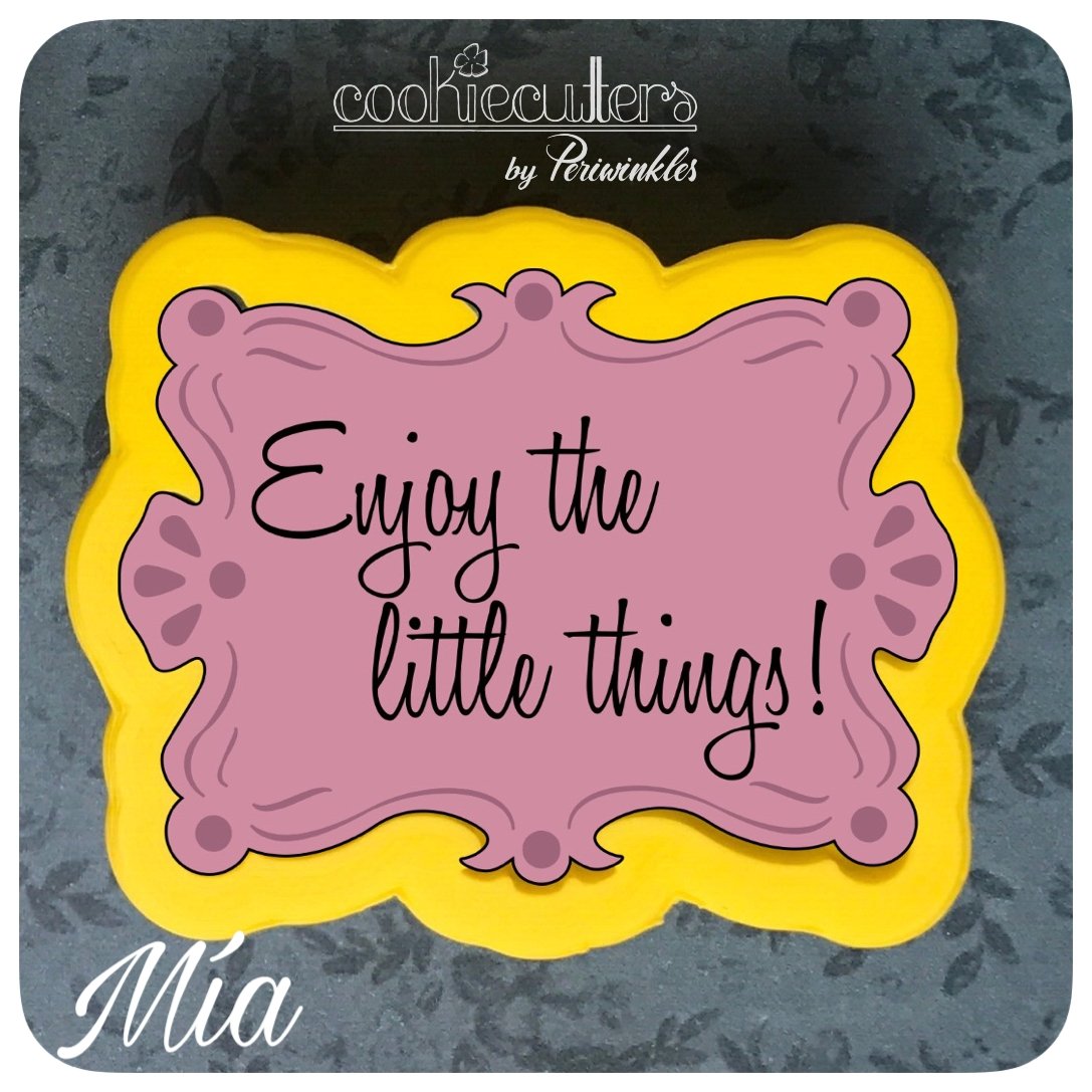 Sophia Plaque Cookie Cutter - Periwinkles Cutters