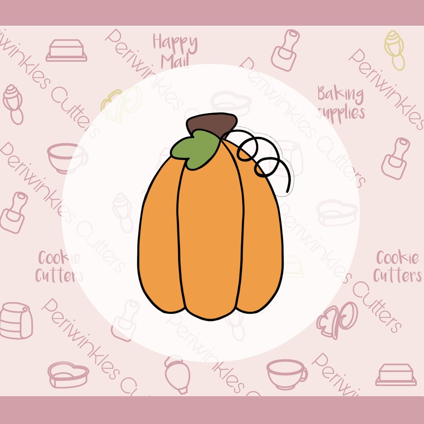 Spaghetti Pumpkin Cookie Cutter - Periwinkles Cutters