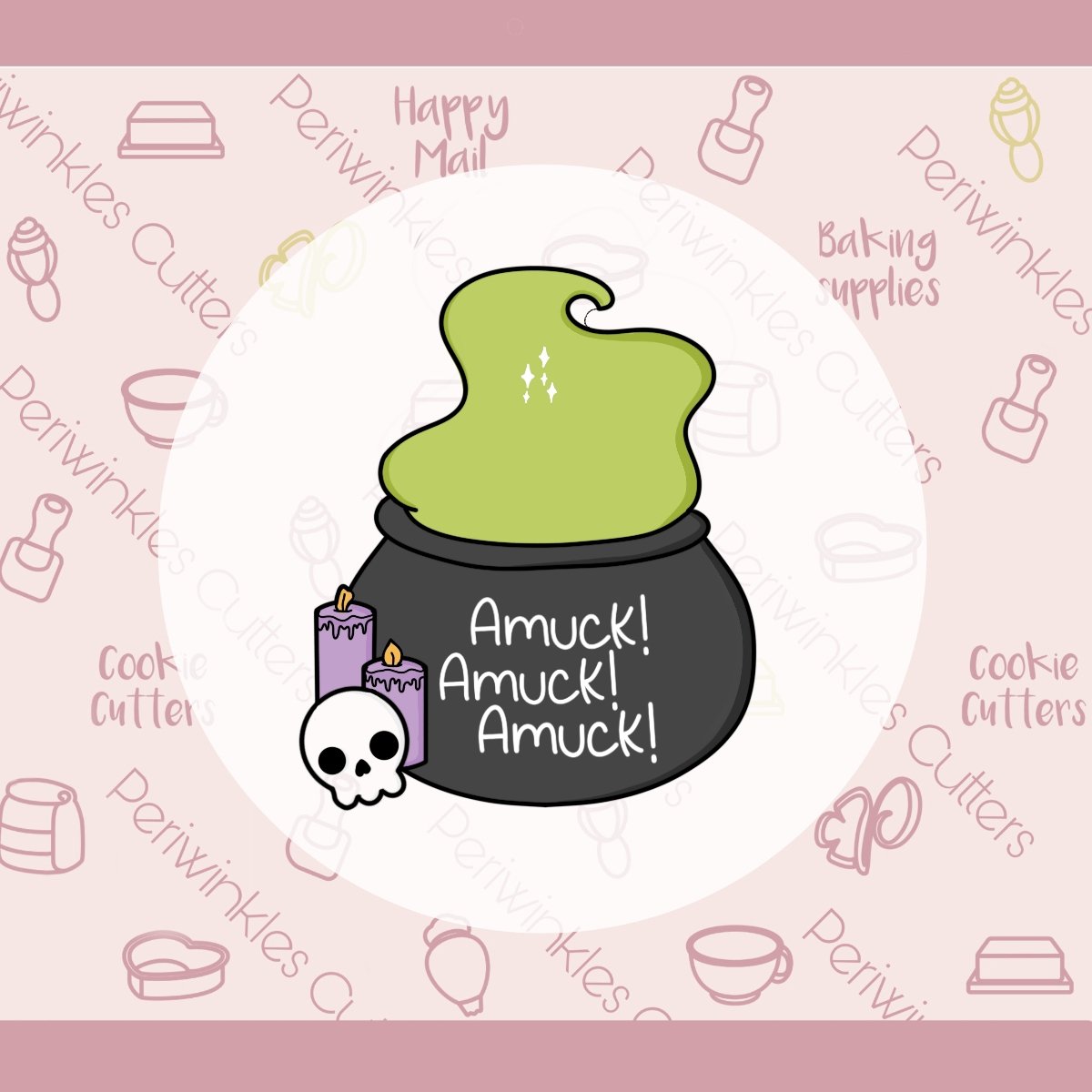 Spooky Cauldron Cookie Cutter - Periwinkles Cutters