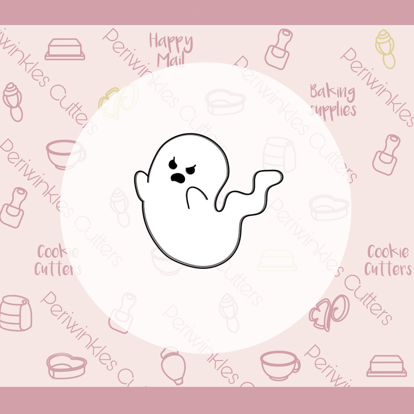 Spooky Ghost Cookie Cutter - Periwinkles Cutters