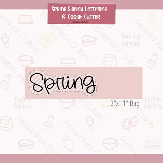 Spring Skinny Lettering Cookie Cutter - Periwinkles Cutters