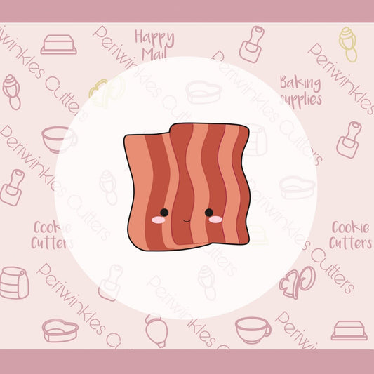 Squish Bacon Cookie Cutter - Periwinkles Cutters Cookie Cutter