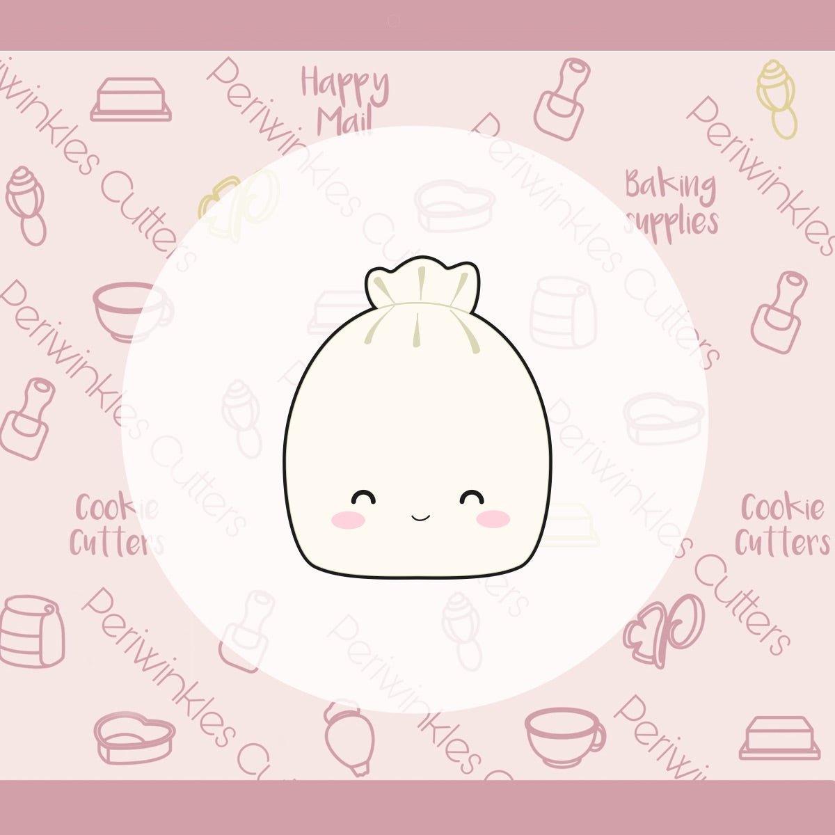 Squish Bao Bun Cookie Cutter - Periwinkles Cutters Cookie Cutter