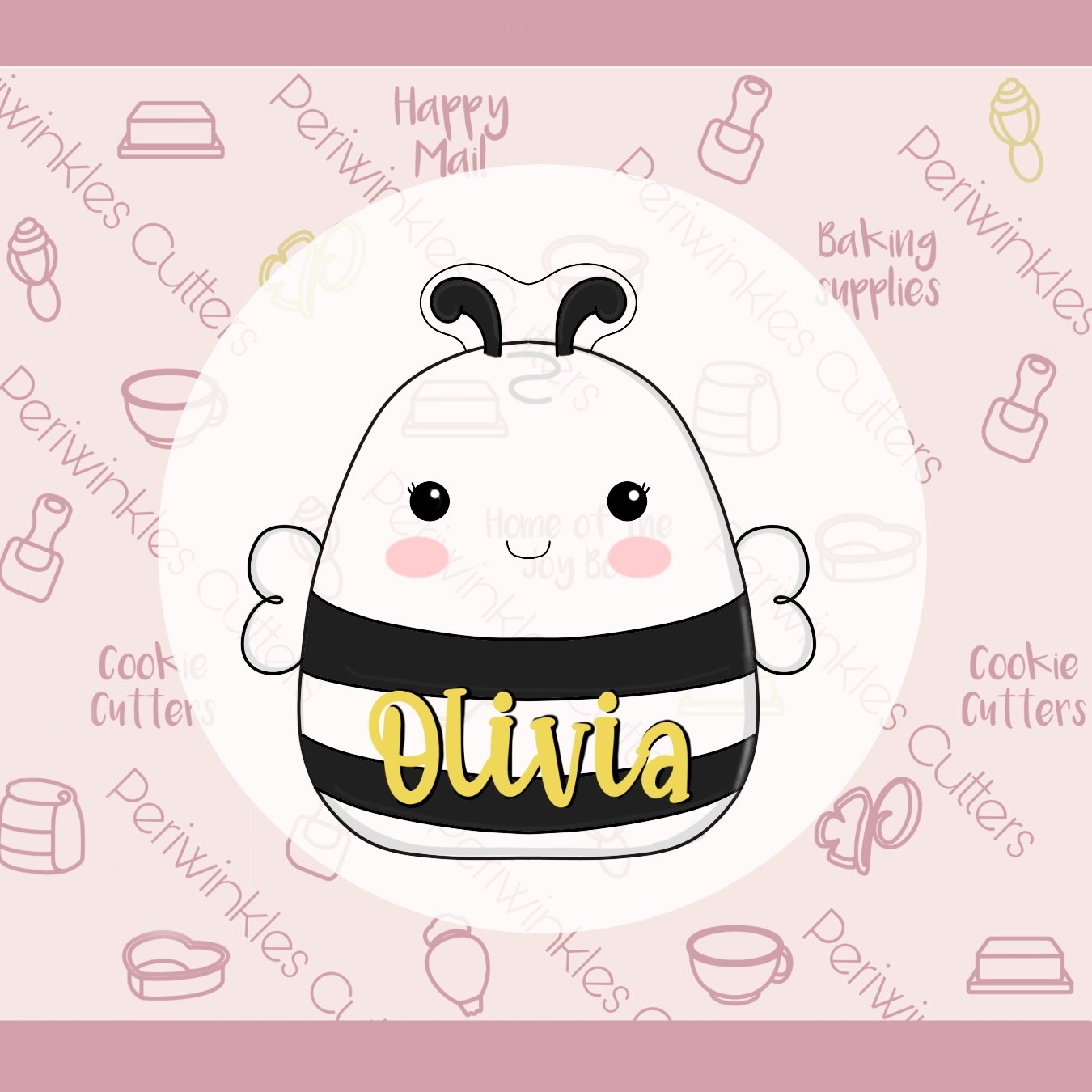 Squish Bee Plush Cookie Cutter - Periwinkles Cutters