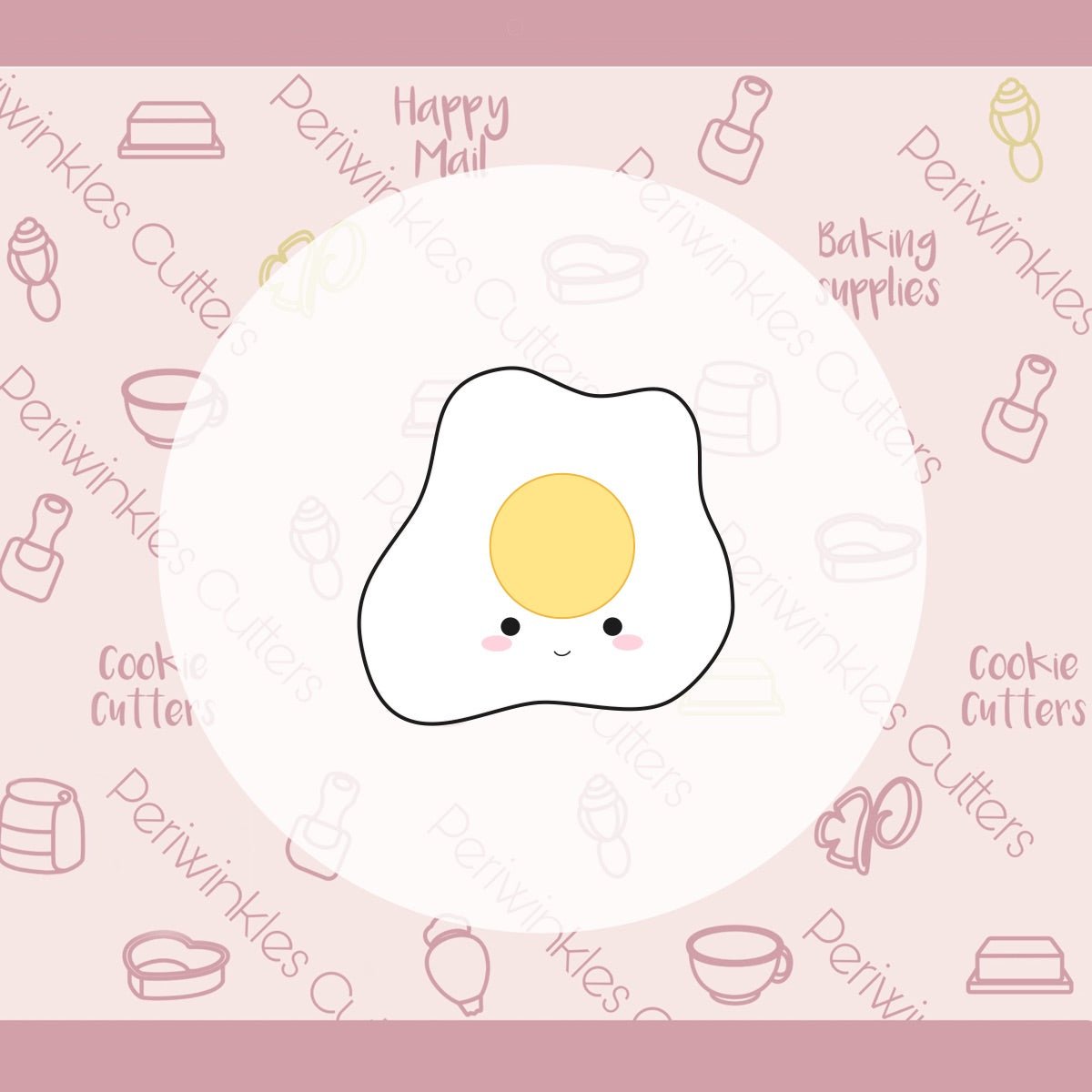Squish Fried Egg Cookie Cutter - Periwinkles Cutters Cookie Cutter