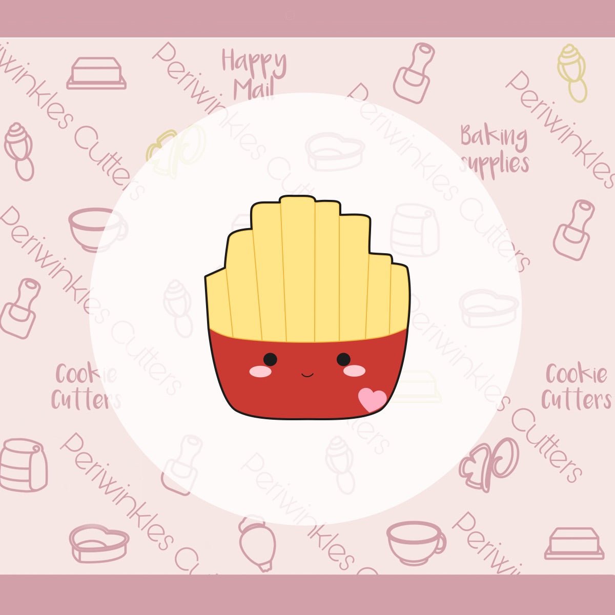 Squish Fries Cookie Cutter - Periwinkles Cutters Cookie Cutter