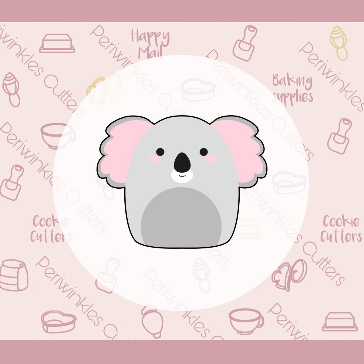 Squish Koala Cookie Cutter - Periwinkles Cutters Cookie Cutter