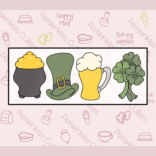 St. Patrick's Tall Set Cookie Cutter - Periwinkles Cutters