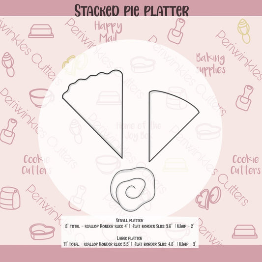 Stacked Pie Platter 3 Pieces Cookie Cutter - Periwinkles Cutters