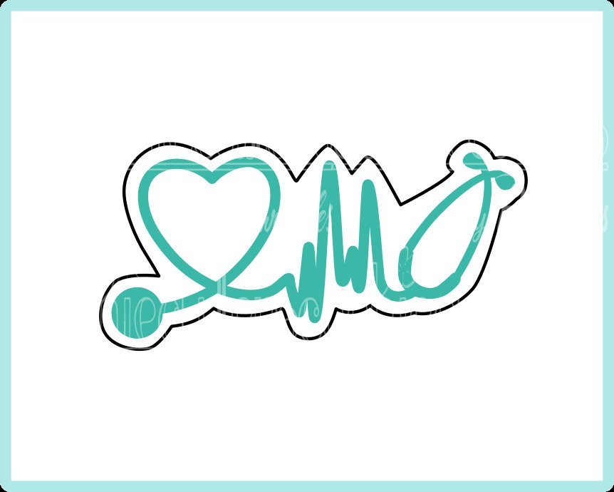 Stethoscope Love Cookie Cutter - Periwinkles Cutters