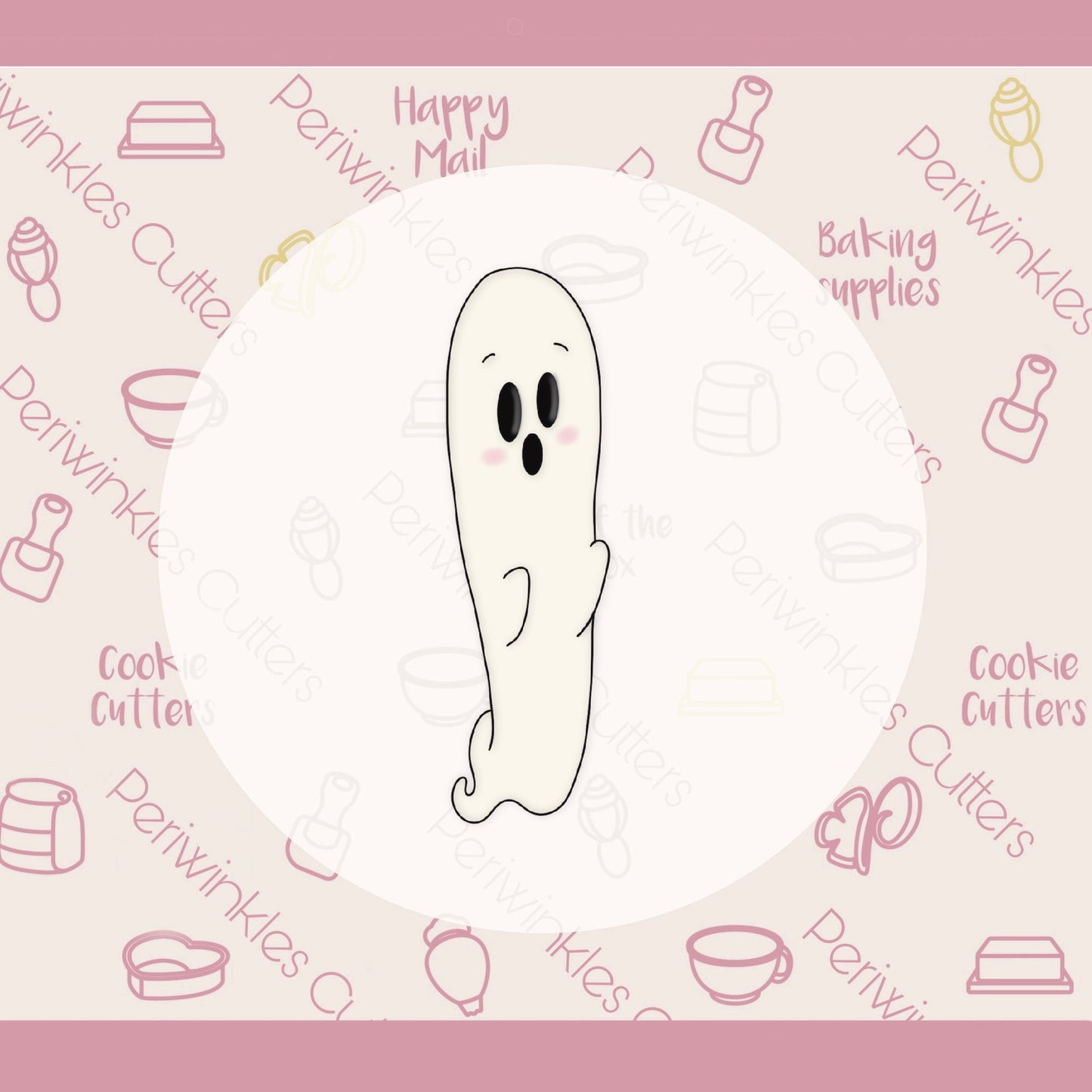 Stick Tallish Ghost Cookie Cutter - Periwinkles Cutters