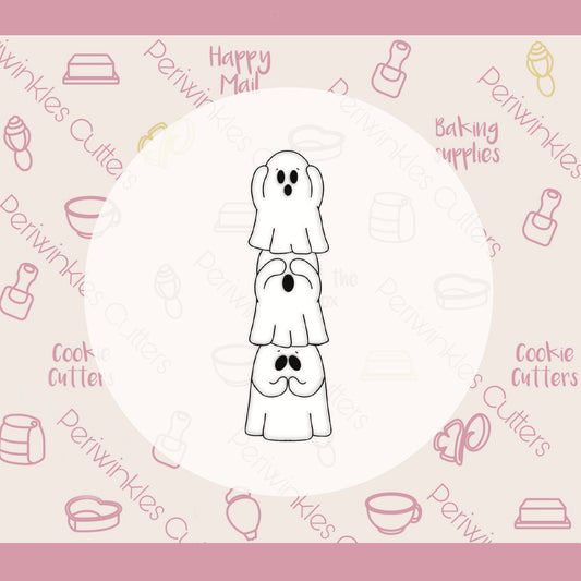 Stick Tallish Ghost Stack Cookie Cutter - Periwinkles Cutters