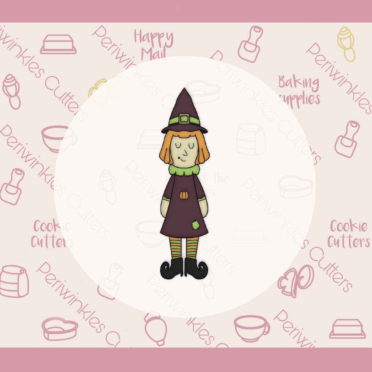 Stick Tallish Witch Doll Cookie Cutter - Periwinkles Cutters