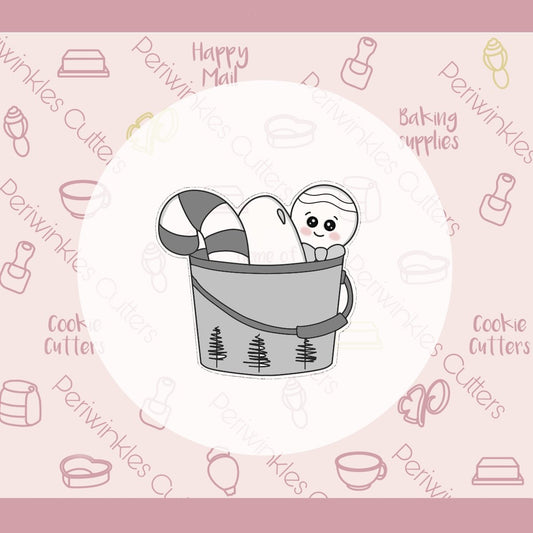 Stocking Beach Bucket Cookie Cutter - Periwinkles Cutters