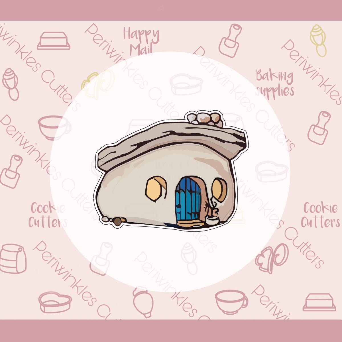 Stone House Cookie Cutter - Periwinkles Cutters Cookie Cutter