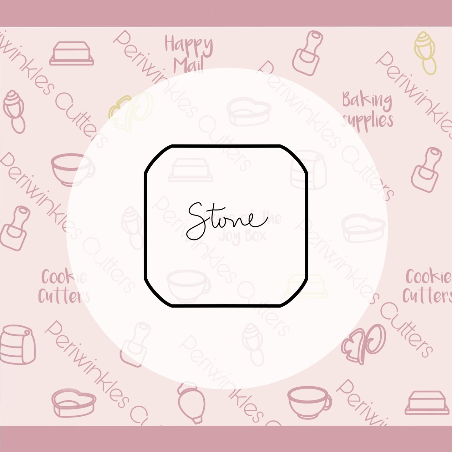 Stone Plaque Cookie Cutter - Periwinkles Cutters