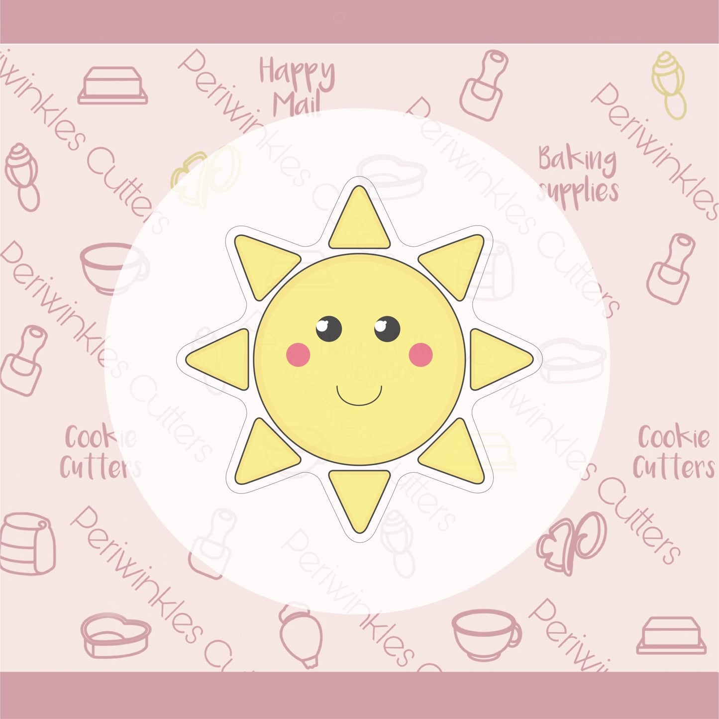 Sun in a Cloud Cookie Cutter - Periwinkles Cutters