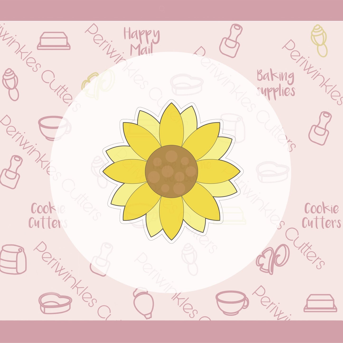 Sunflower Cookie Cutter - Periwinkles Cutters