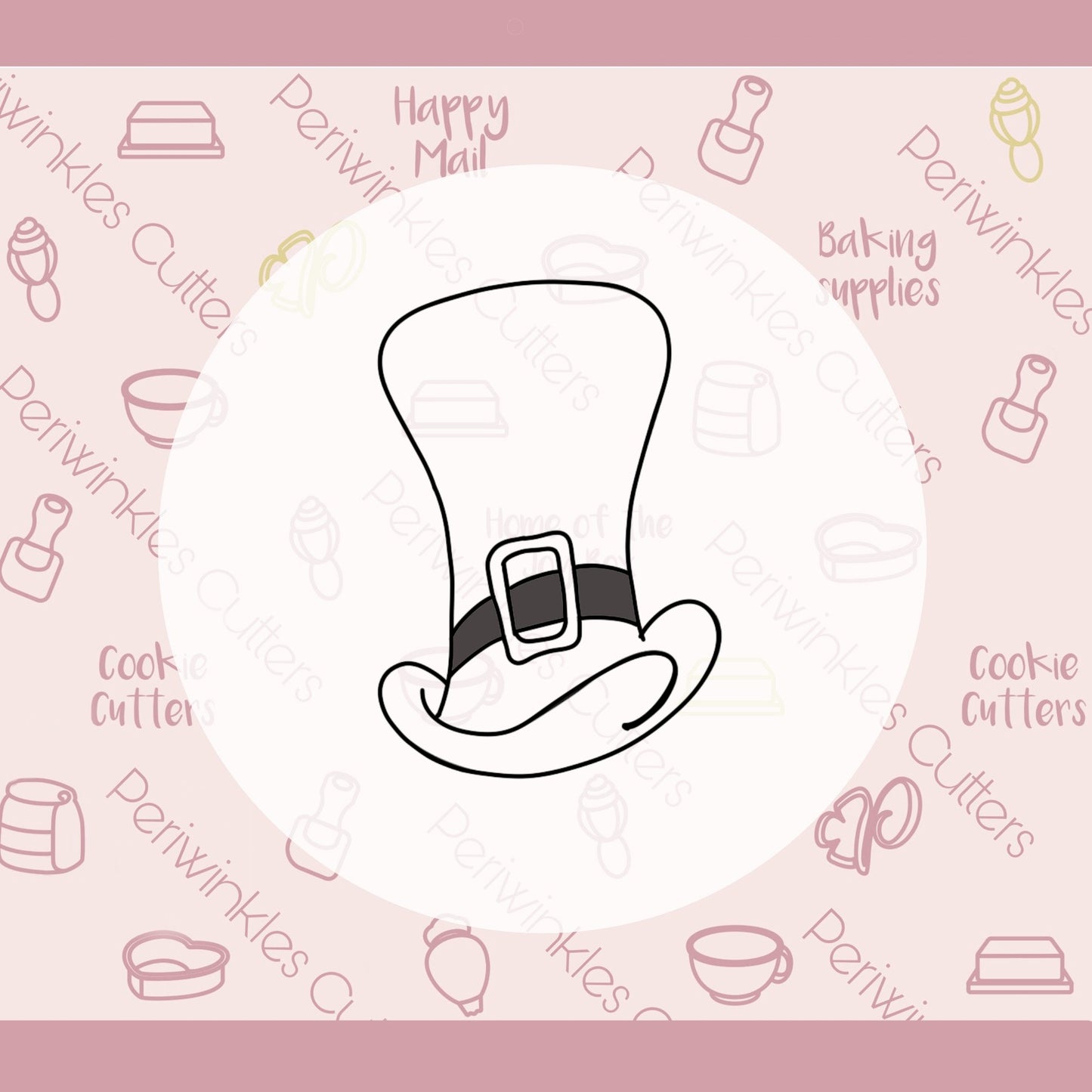 Tall Leprechaun Hat Cookie Cutter - Periwinkles Cutters