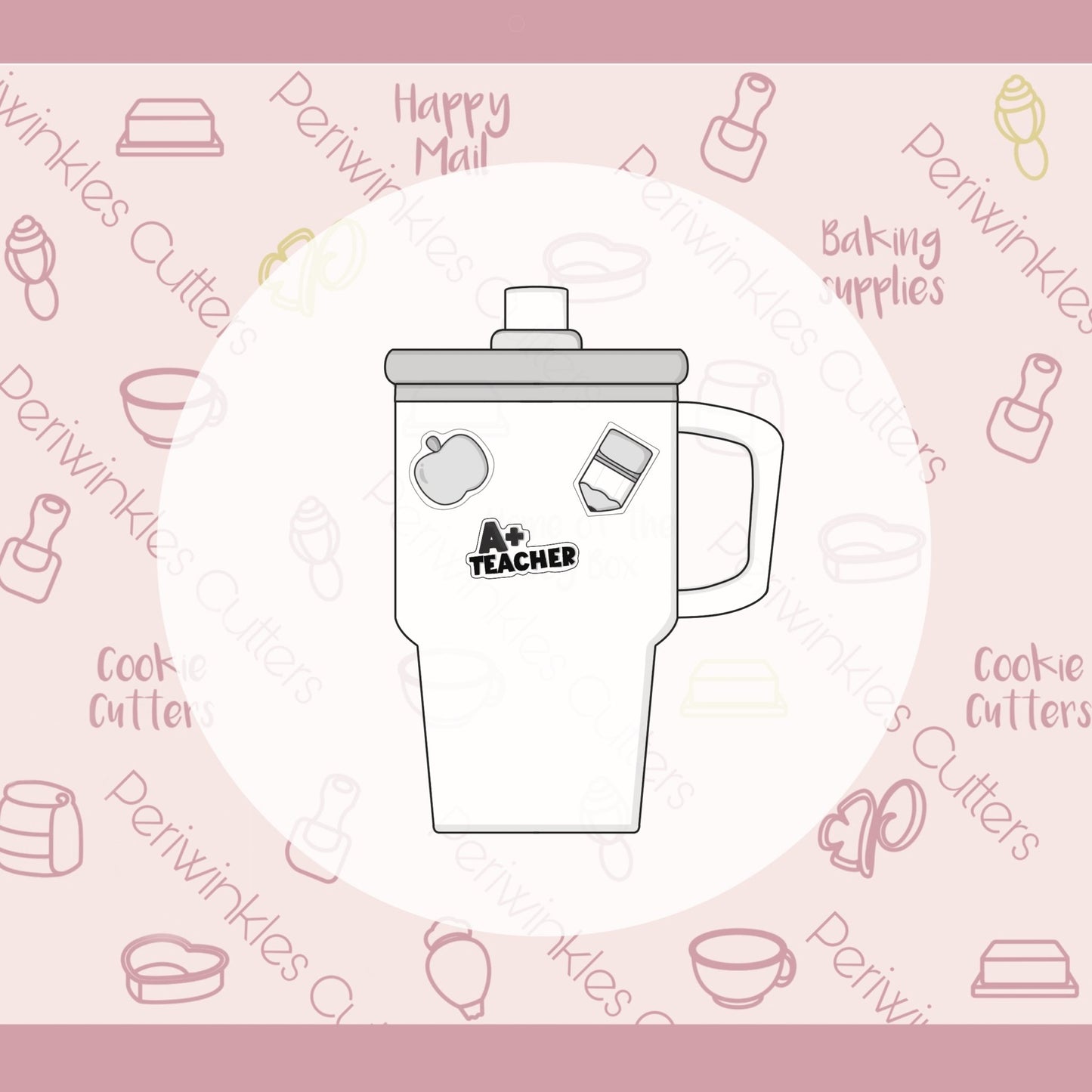 Tall Tumbler Cookie Cutter - Periwinkles Cutters Cookie Cutter