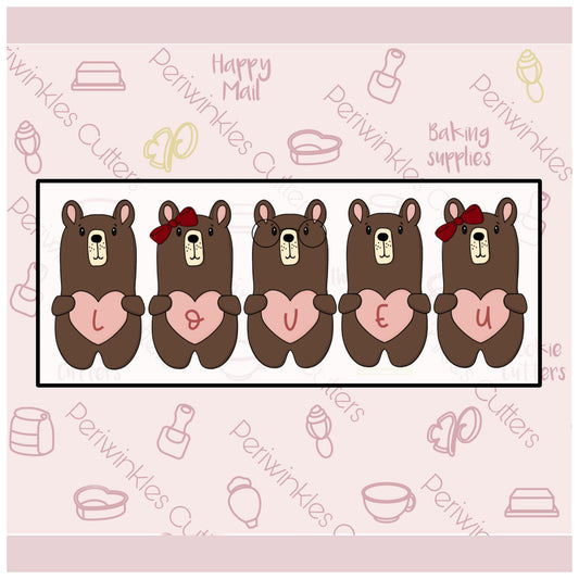 Tallish Bears Set of 3 Cookie Cutters - Periwinkles Cutters