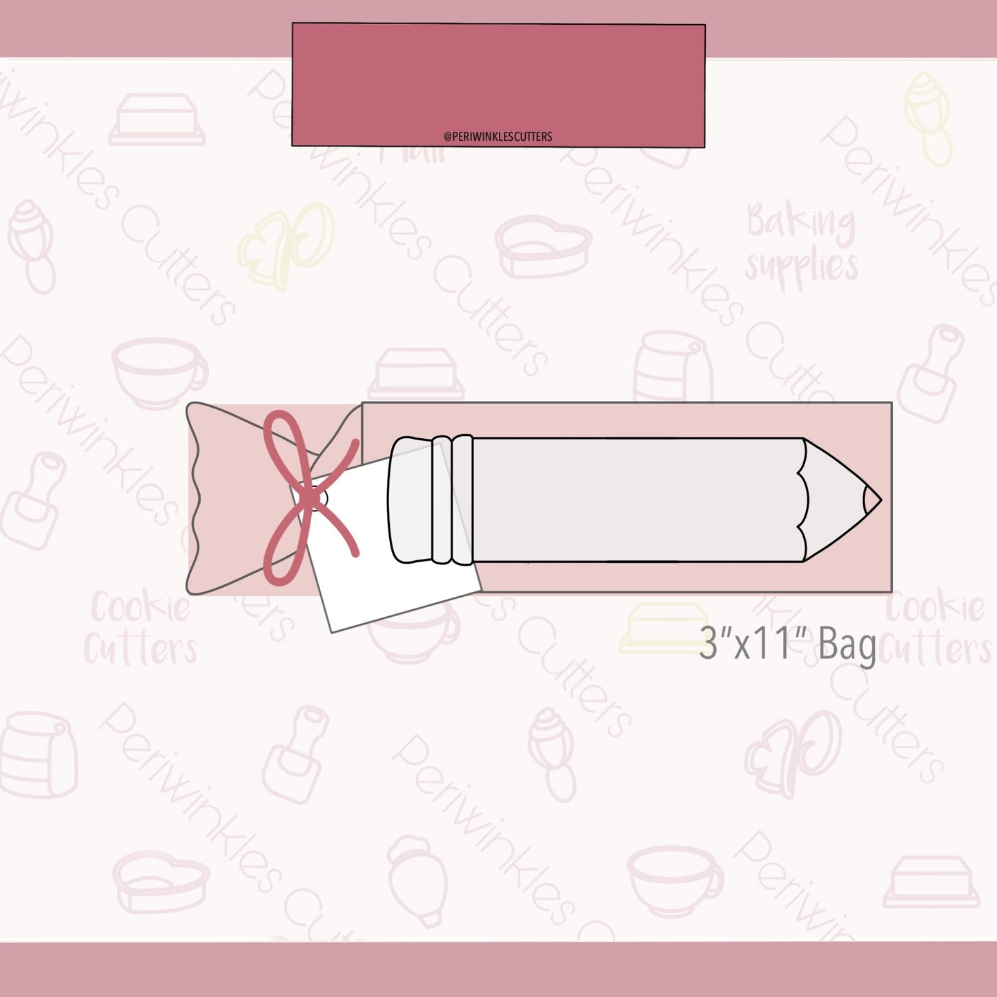 Tallish Pencil Cookie Cutter - Periwinkles Cutters