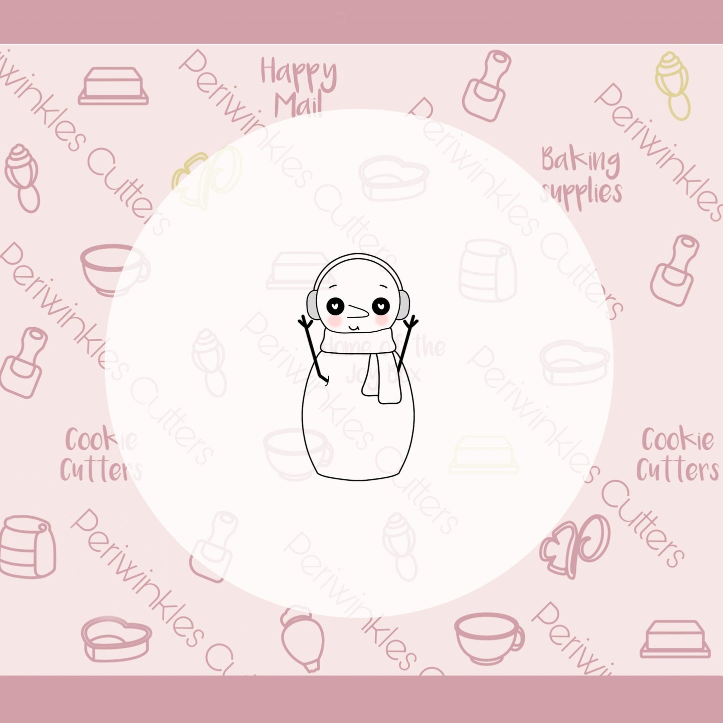 Tallish Snowman Set of 3 Cookie Cutters - Periwinkles Cutters